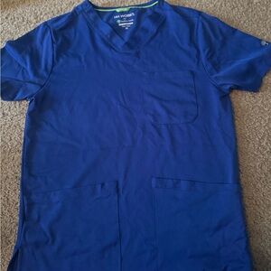Healing Hands Women's Royal blue scrub top